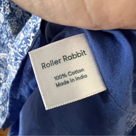 Roller Rabbit Blue & White Printed Sleeveless Mini Shift Dress - Picture 5 of 7